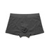 A pair of grey boxer briefs with a plain waistband and no visible branding.