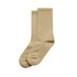 Two pairs of beige socks displayed together, featuring a simple and sleek design.