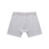 A pair of grey cotton trunks with a comfortable elastic waistband and no visible branding.