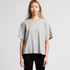 A light grey relaxed fit t-shirt featuring short sleeves. The design includes a subtle branding element.