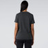 A grey t-shirt with short sleeves and a casual fit, featuring a logo on the back.