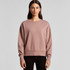 A crew jumper in a soft mauve colour, featuring a relaxed fit and long sleeves, with a minimalistic design.