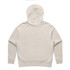 A beige hoodie with a hood and no visible branding, featuring a simple back design.