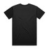 A black staple active tee with a smooth texture and a logo on the back.