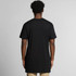 A black Tall Tee t-shirt with a relaxed fit, featuring a plain back view. The fabric appears smooth and lightweight.