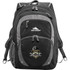 A black and grey High Sierra Overtime Fly-By 17" backpack with multiple compartments and a logo on the front.