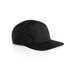 A black Finn Nylon Cap featuring a structured design and a curved brim. Includes a branding logo.