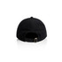 A black cord cap featuring an adjustable strap at the back. It has a branded logo.