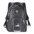 A black High Sierra Elite Fly-By 17" backpack with multiple compartments, zippers, and a logo.