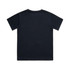 A black youth classic T-shirt featuring a plain design and a logo on the back.