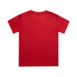 A red classic tee with short sleeves and a plain back. The shirt features a logo on the back.