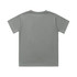 A back view of a grey youth classic tee, featuring short sleeves and a plain design. The shirt has a logo.