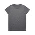 A grey active tee with a round neckline and short sleeves. It has a logo on the upper back.