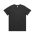 A black faded t-shirt featuring a classic crew neck design and short sleeves. It has a logo on the label area.