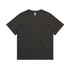 A dark faded t-shirt with a classic short-sleeve design and a label inside. It features a subtle logo.