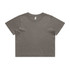 A heavy faded crop tee in olive green, featuring a simple design and short sleeves. Includes a logo.
