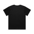 A black V-neck T-shirt with a relaxed fit. The back is plain with no visible design or logo.