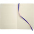 A soft bound journal with lined pages and a purple ribbon bookmark. The interior is untouched and ready for use.