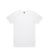 A white staple raglan t-shirt displayed flat, featuring a logo at the neckline.