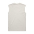 A light beige tank top with a faded appearance and a simple design. It has a branding logo on the back.