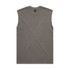 An olive green heavy faded tank top with a rounded neckline and no sleeves, featuring a simple design and a logo.