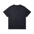 A dark navy T-shirt with a relaxed fit and short sleeves, featuring a logo on the back.