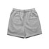A pair of grey Relax Track Shorts with an elastic waistband and a simple design.