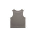 A faded organic rib crop tank in a muted grey tone, featuring a simple design and no visible logos.
