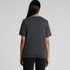A black stone wash heavy tee featured from the back, showcasing a relaxed fit and short sleeves.