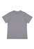 A grey short sleeve t-shirt with a simple design and a brand logo on the back.