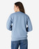 A blue Gildan Softstyle adult sweatshirt, featuring a crew neckline and long sleeves, viewed from the back.