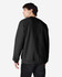 A black Gildan Softstyle adult sweatshirt, featuring a classic crew neckline and long sleeves, displayed from the back.