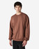 A brown Gildan Softstyle adult sweatshirt with a classic fit and long sleeves, featuring a logo.