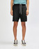 Unisex sports shorts in black, featuring an elastic waistband and a single back pocket. Includes branding.