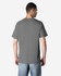 A grey Gildan Light Cotton T-Shirt viewed from the back, featuring short sleeves and a logo.
