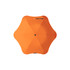 An orange BLUNT Metro Umbrella with a unique octagonal shape and central button for opening and closing.
