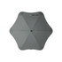 A grey BLUNT Classic Umbrella with a unique star-like shape and a central button. It features a logo.