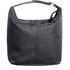 A black cooler bag with a geometric pattern, featuring a single handle and zip closure.