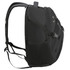 A black Swissdigital Stealth Vector Backpack with adjustable straps and multiple compartments, featuring a mesh side pocket.
