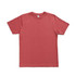 A unisex modern fit tee in a muted coral colour, featuring a simple design and a brand logo.