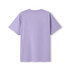A lilac unisex modern fit tee with short sleeves and a plain back, featuring a small logo at the neckline.
