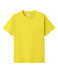 A bright yellow unisex modern fit T-shirt with short sleeves and a branding label.