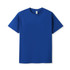 A blue modern fit unisex t-shirt featuring a crew neckline and short sleeves, with a small logo on the tag.