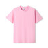 A pink modern fit unisex t-shirt with short sleeves and a crew neckline. The shirt features a logo.