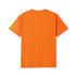 An orange unisex modern fit T-shirt displayed from the back, featuring short sleeves.