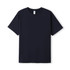 A navy unisex modern fit t-shirt with short sleeves and a round neckline. It features a logo on the label.
