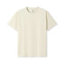A light beige unisex modern fit tee with a crew neck and short sleeves, featuring a logo.