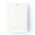 A white wireless charger designed for smartphones, featuring a minimalistic, flat design with a rounded edge.