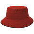 A red Sandwich Brim Bucket Hat featuring a round crown and a wide brim. Includes eyelets and a logo.