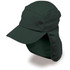 A dark green Poly Viscose Legionnaire hat with a wide brim and neck flap. It features a logo on the side.